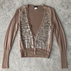 Stunning Vintage Embellished Sweater Cardigan